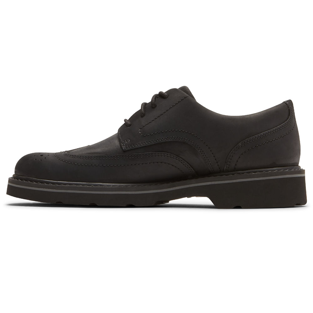 Rockport Singapore Mens Sneakers - Charlee Waterproof Wingtip Black - QU7314029